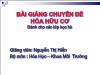 Bài giảng Chuyên đề Hóa hữu cơ - Chuyên đề 5: Hợp chất thiên nhiên