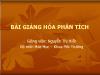 Bài giảng Hóa phân tích - Chương 2: Phân tích khối lượng