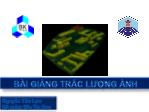 Bài giảng môn trắc lượng ảnh