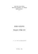 Bài giảng Toán tối ưu