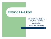 Bộ môn Toán ứng dụng - Phương pháp tính