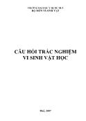 Câu hỏi trắc nghiệm vi sinh vật học