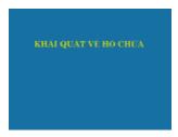 Môi trường - Khái quát về hồ chứa