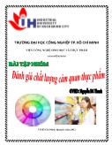 Sinh học - Đánh giá chất lượng cảm quan thực phẩm