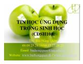 Tin học ứng dụng trong Sinh Học