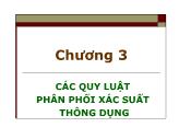 Toán học - Chương 3: Các quy luật phân phối xác suất thông dụng