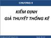 Toán học - Chương 8: Kiểm định giả thuyết thống kê