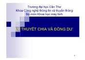 Toán học - Lý thuyết chia và đồng dư