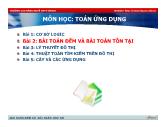 Toán ứng dụng - Bài 2: Bài toán đếm và bài toán tồn tại