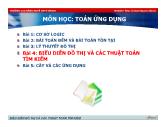 Toán ứng dụng - Bài 4: Biểu diễn đồ thị và các thuật toán tìm kiếm