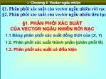 Xác suất và thống kê - Chương 4: Vector ngẫu nhiên