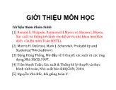 Xác suất và thống kê - Giới thiệu môn học