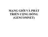 Mạng giới và phát triển cộng đồng (gencomnet)