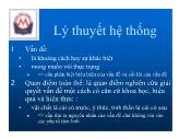 Xã hội học - Lý thuyết hệ thống