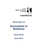 ACCA Paper F1 Accountant in Business