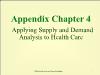 Appendix Chapter 4: Applying Supply and Demand Analysis to Health Care