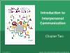 Bài giảng Business Communication - Chapter Two: Introduction to Interpersonal Communication
