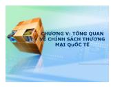 Bài giảng Chính sách thương mại quốc tế - Chương V: Tổng quan về chính sách thương mại quốc tế