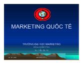 Bài giảng Marketing quốc tế - Chương 10 Tổ chức marketing quốc tế của một doanh nghiệp