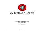 Bài giảng Marketing quốc tế - Chương 5 Chiến lược thâm nhập thị trường thế giới