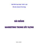 Bài giảng Marketing trong xây dựng