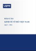 Báo cáo kinh tế vĩ mô Việt Nam quý 1 - 2016