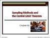 Chapter 08: Sampling Methods and the Central Limit Theorem