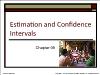 Chapter 09: Estimation and Confidence Intervals