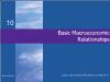 Chapter 10: Basic Macroeconomic Relationships