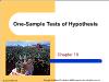 Chapter 10: One-Sample Tests of Hypothesis (2)