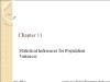 Chapter 11 Statistical Inferences for Population Variances