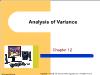 Chapter 12: Analysis of Variance (2)
