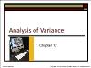 Chapter 12: Analysis of Variance