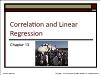 Chapter 13: Correlation and Linear Regression