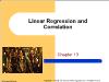 Chapter 13: Linear Regression and Correlation