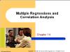 Chapter 14: Multiple Regressions and Correlation Analysis