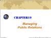 Chapter 19: Managing Public Relations