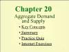 Chapter 20: Aggregate Demand and Supply