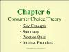 Chapter 6: Consumer Choice Theory