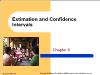 Chapter 9: Estimation and Confidence Intervals