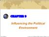 Chapter 9: Influencing the Political Environment