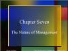 Chapter Seven The Nature of Management