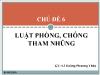 Chủ đề: Luật phòng, chống tham nhũng