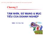 Chương 2 Tầm nhìn, sứ mạng & mục tiêu của doanh nghiệp