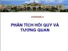 Chương 4 Phân tích hồi quy và tương quan