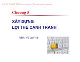 Chương 5 Xây dựng lợi thế cạnh tranh