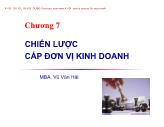 Chương 7 Chiến lược cấp đơn vị kinh doanh