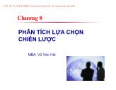 Chương 8: Phân tích lựa chọn chiến lược