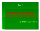 Bài giảng Quản lý nhà nước về văn hóa thông tin - Bài 4.1: Những quy luật cơ bản của sự phát triển văn hoá