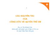 Các nguyên tắc của công ước về quyền trẻ em